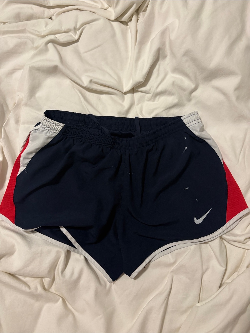 Nike Women's Navy with Red and White Athletic Shorts